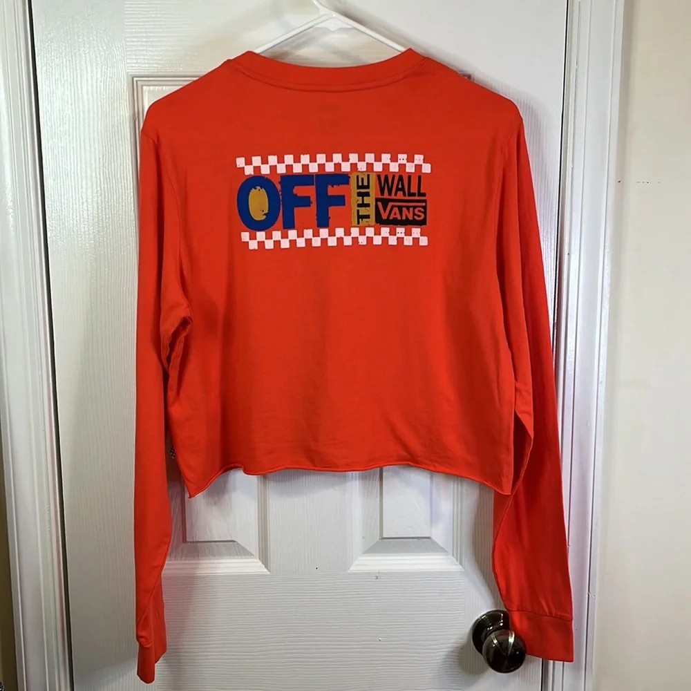 VANS Orange Cropped Graphic Shirt - Picture 6 of 7